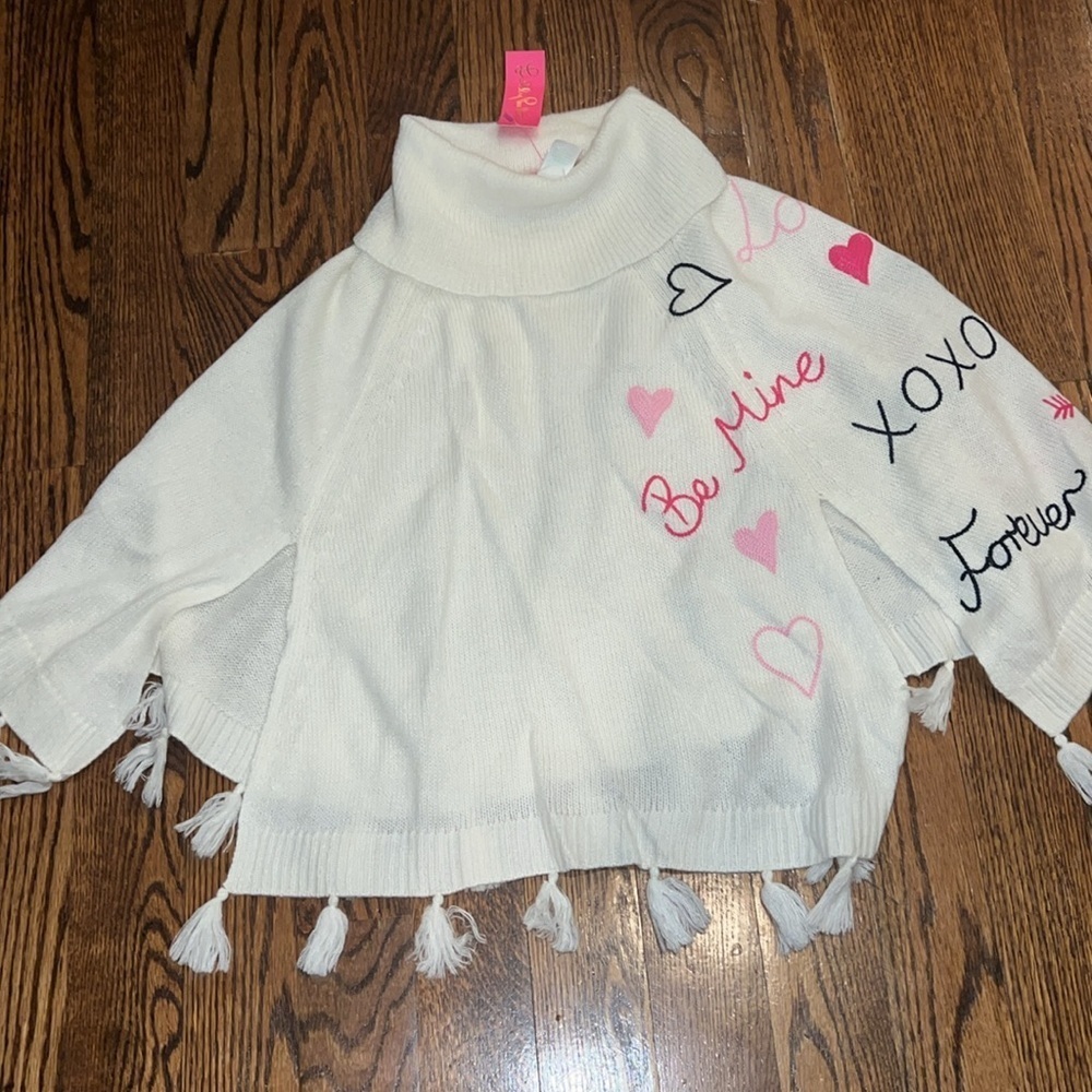 Lilly Pulitzer Kip Wrap Poncho Coconut Love Toss small/medium - Picture 5 of 10